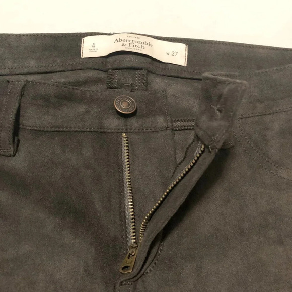Abercrombie and Fitch  Faux Suede Super Skinny Pants Ankle Zip Size 4 - Picture 10 of 16